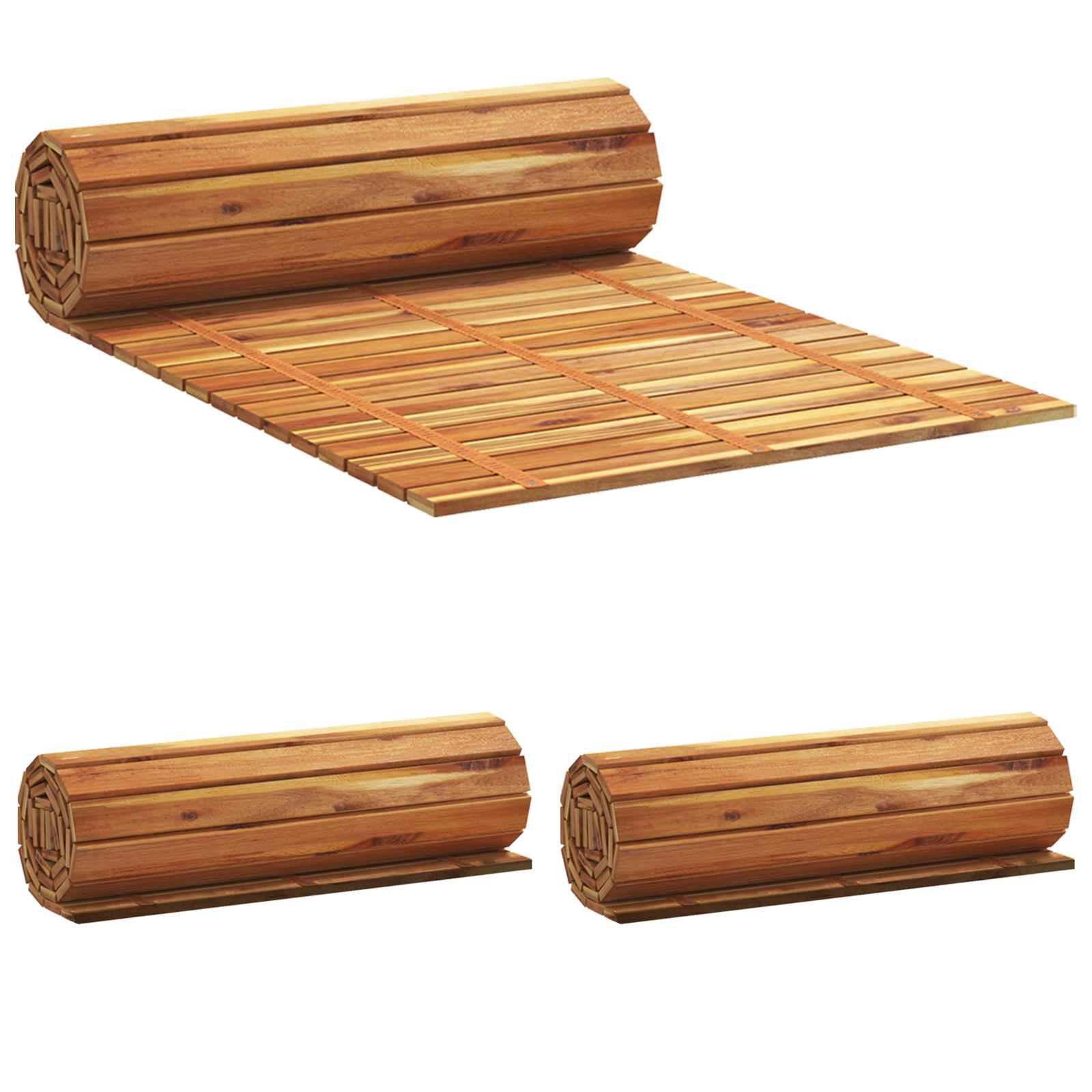 Gartenweg 3 Stk. Natur 200 X 50 Cm Massivholz Akazie Vidaxl