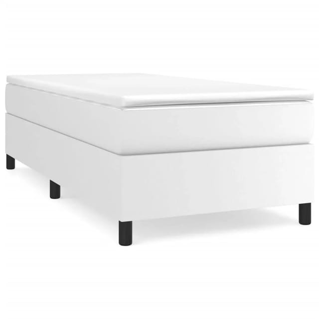 vidaXL Boxspringbett Weiß 90x200 cm Kunstleder1465971