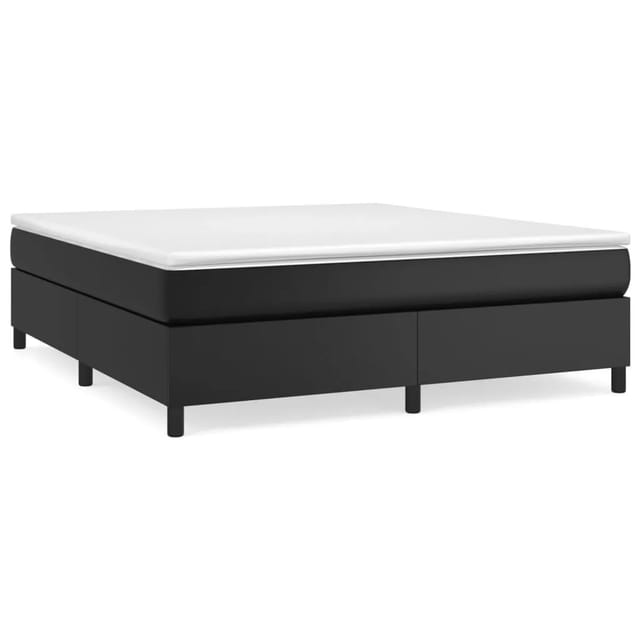 vidaXL Boxspringbett Schwarz 160x200 cm Kunstleder1465993