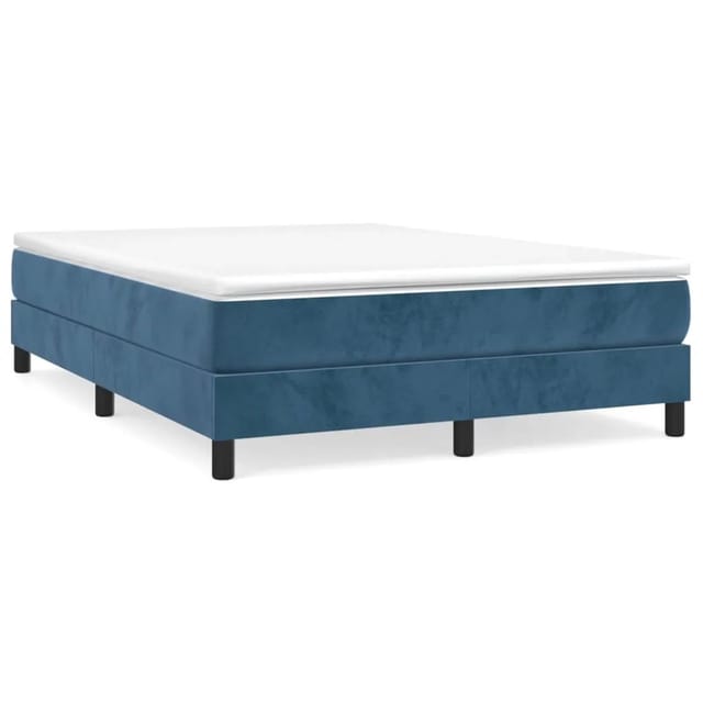 vidaXL Boxspringbett Dunkelblau 140x200 cm Samt1399557