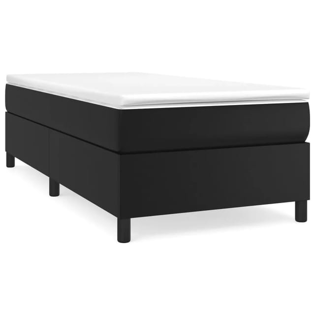vidaXL Boxspringbett Schwarz 90x190 cm Kunstleder1465963