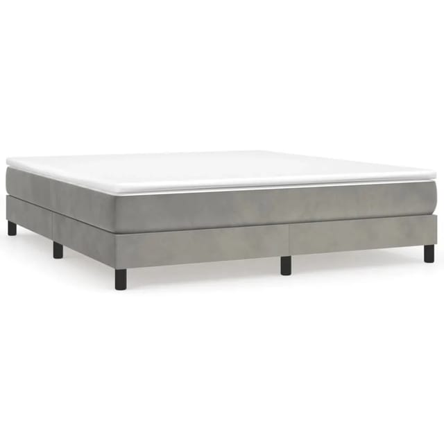 vidaXL Boxspringbett Hellgrau 180x200 cm Samt1379090