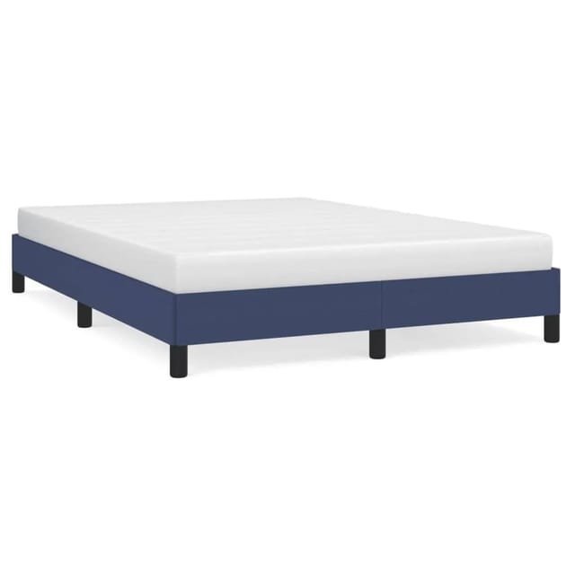 vidaXL Bettgestell Blau 140x200 cm Stoff Modell 21399235