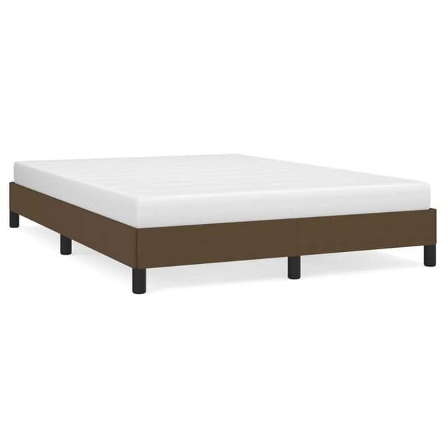 vidaXL Bettgestell Dunkelbraun 140x190 cm Stoff Modell 11399226