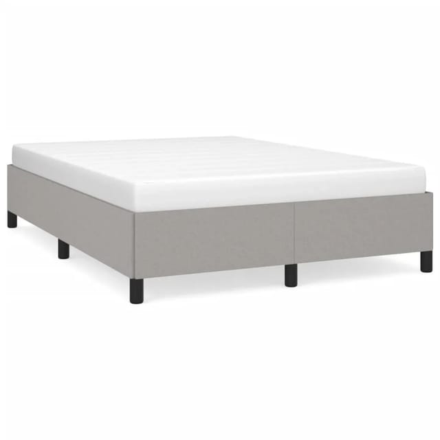 vidaXL Bettgestell Hellgrau 140x190 cm Stoff Modell 41394811