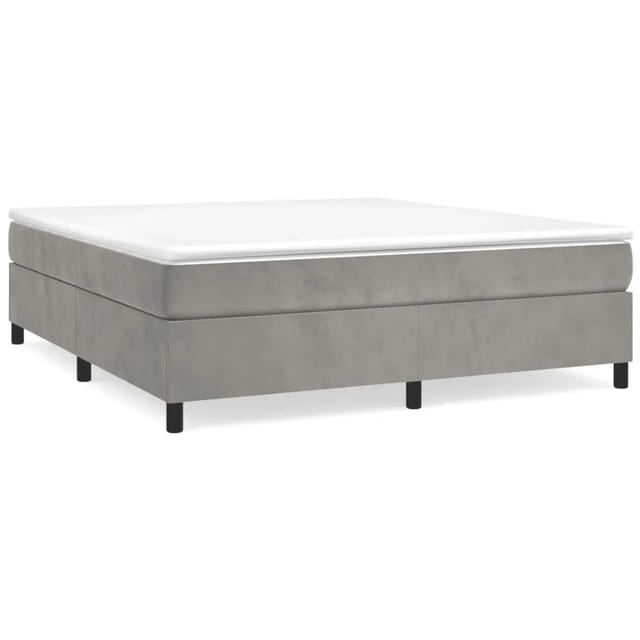 vidaXL Boxspringbett Hellgrau 160x200 cm Samt1395046