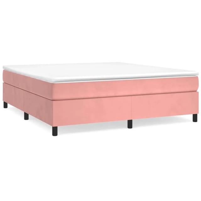 vidaXL Boxspringbett Rosa 160x200 cm Samt1397760