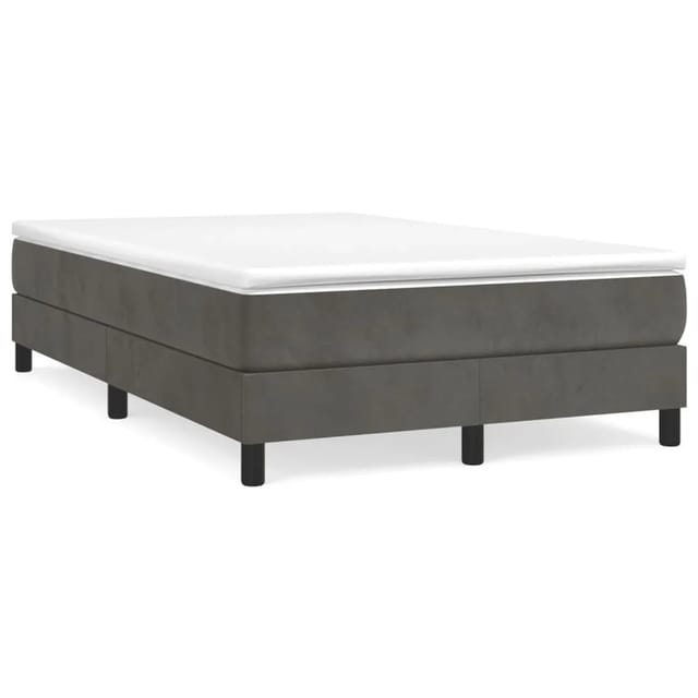 vidaXL Boxspringbett Dunkelgrau 120x200 cm Samt1396269