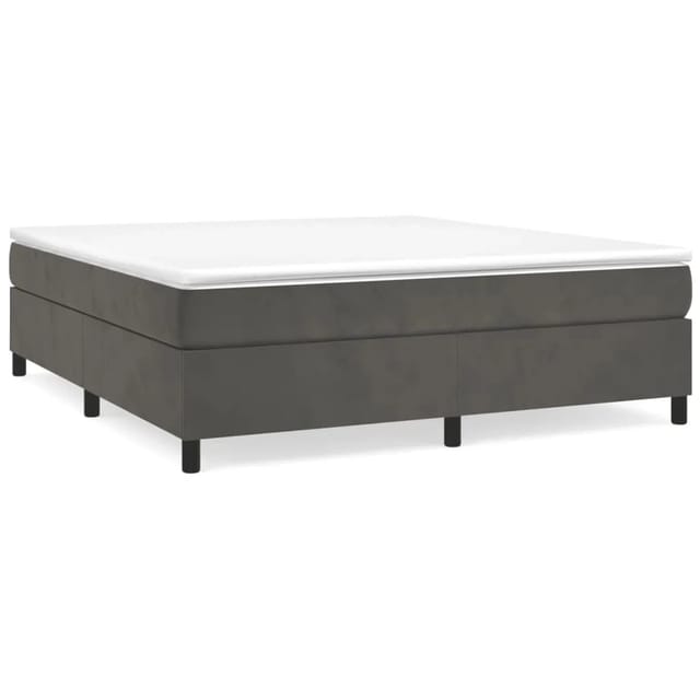 vidaXL Boxspringbett Dunkelgrau 180x200 cm Samt1397257