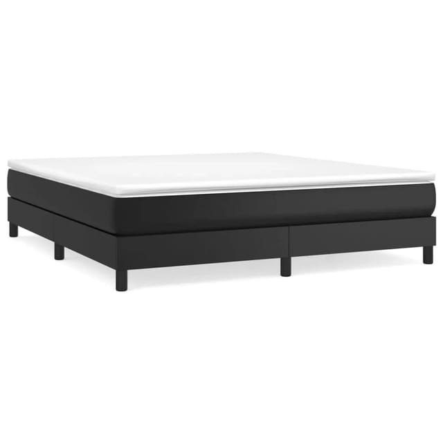 vidaXL Boxspringbett Schwarz 160x200 cm Kunstleder1397774