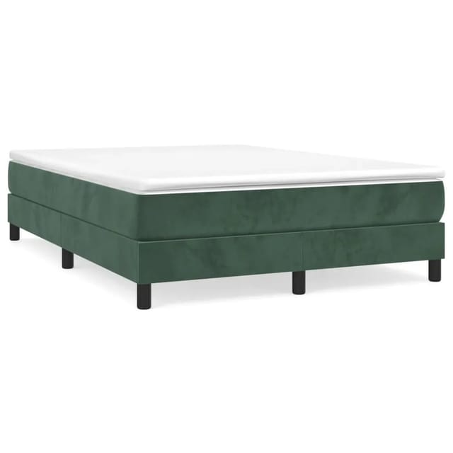 vidaXL Boxspringbett Dunkelgrün 140x200 cm Samt1396898