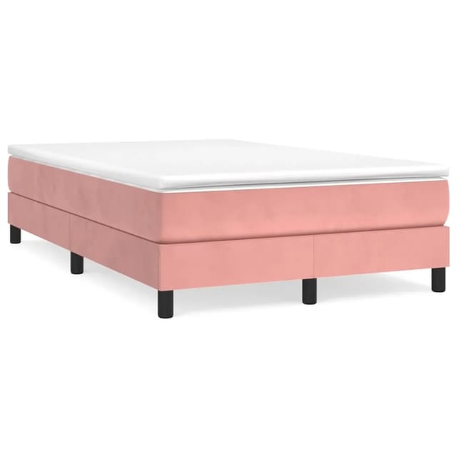 vidaXL Boxspringbett Rosa 120x200 cm Samt1388264