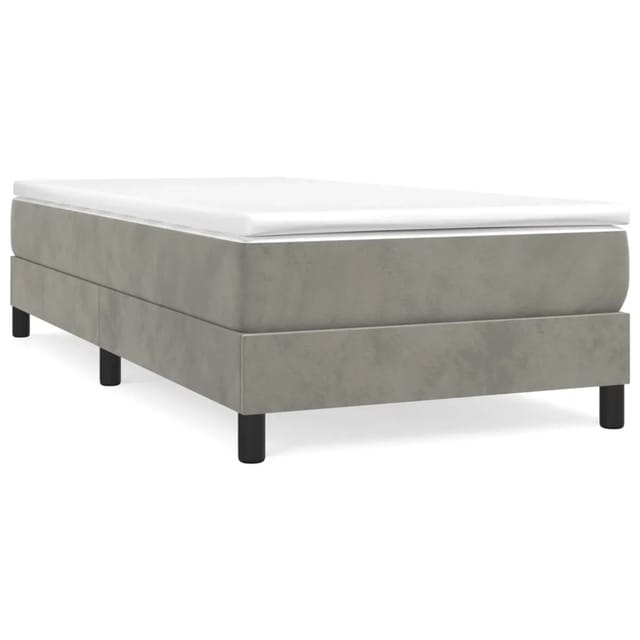 vidaXL Boxspringbett Hellgrau 100x200 cm Samt1388320