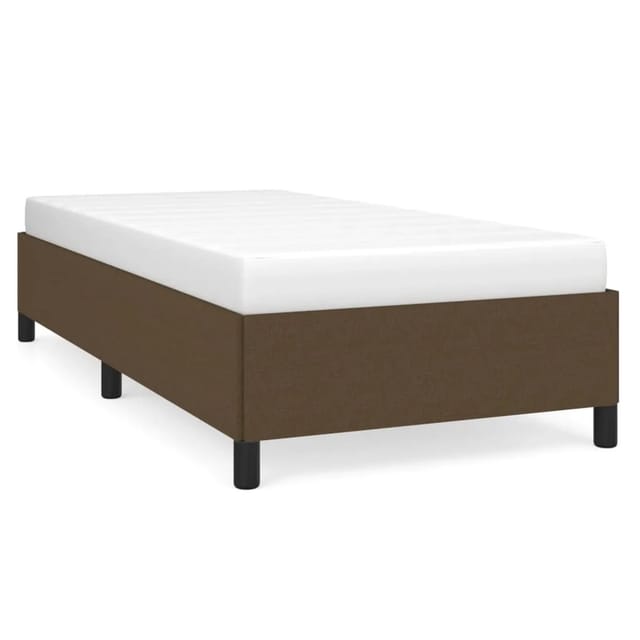 vidaXL Bettgestell Dunkelbraun 90x190 cm Stoff Modell 41359106