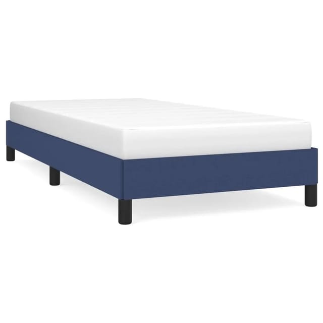 vidaXL Bettgestell Blau 90x200 cm Stoff Modell 21358980