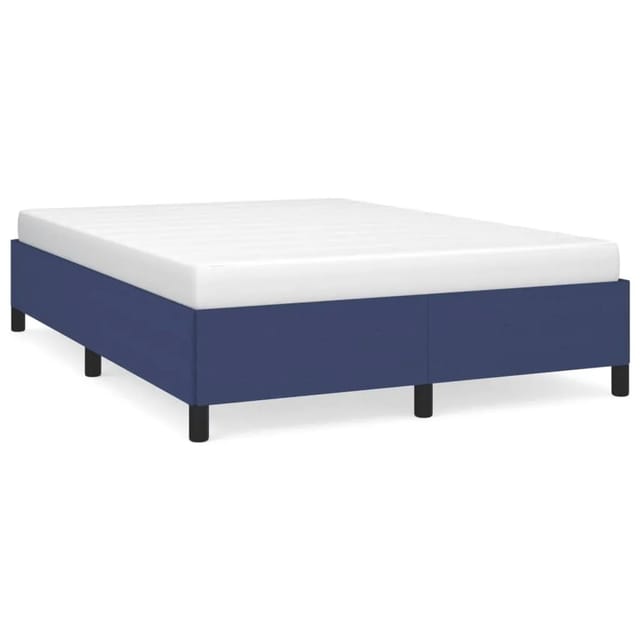 vidaXL Bettgestell Blau 140x190 cm Stoff Modell 41371352