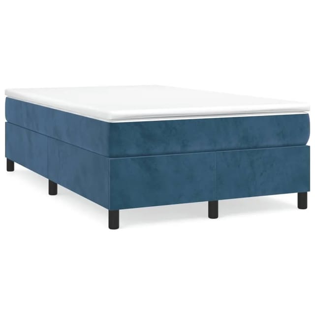 vidaXL Boxspringbett Dunkelblau 120x200 cm Samt1398888