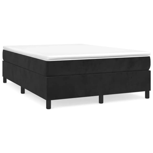vidaXL Boxspringbett Schwarz 140x200 cm Samt1398522