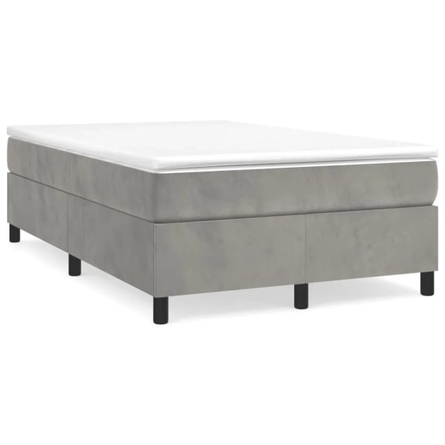 vidaXL Boxspringbett Hellgrau 120x200 cm Samt1398305