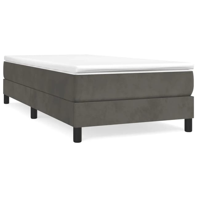vidaXL Boxspringbett Dunkelgrau 100x200 cm Samt1398156