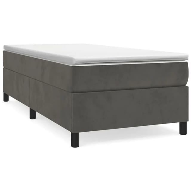 vidaXL Boxspringbett Dunkelgrau 90x200 cm Samt1396124