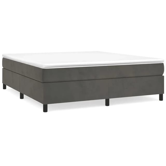vidaXL Boxspringbett Dunkelgrau 200x200 cm Samt1370480
