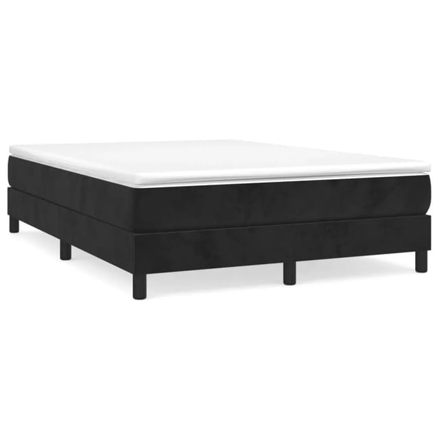 vidaXL Boxspringbett Schwarz 140x200 cm Samt1369078