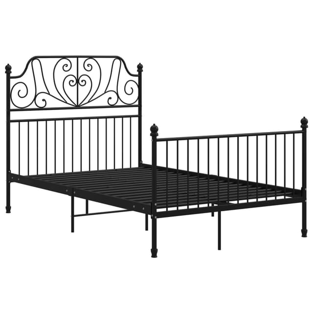 vidaXL Bettgestell Schwarz Metall 120x200 cm Modell 15723138