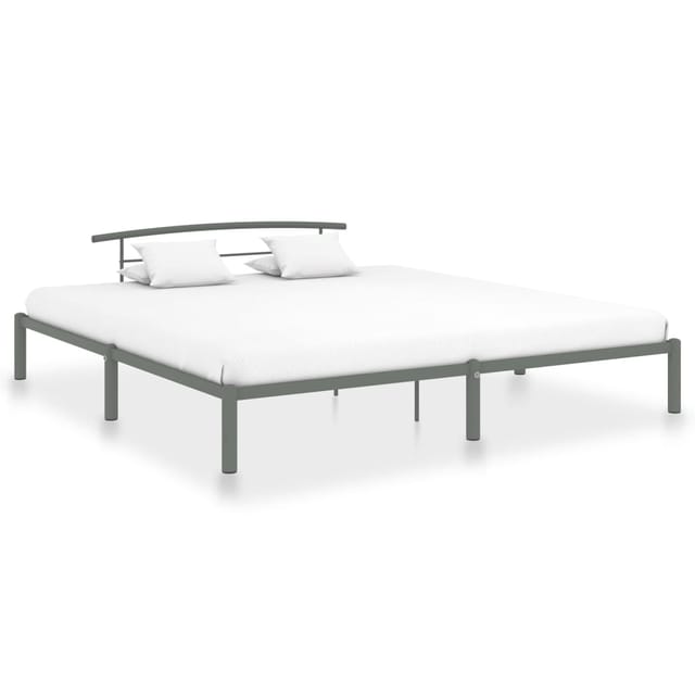 vidaXL Bettgestell Grau Metall 200x200 cm Modell 1618475