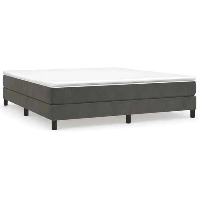 vidaXL Boxspringbett Dunkelgrau 180x200 cm Samt1368899