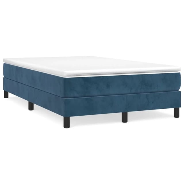 vidaXL Boxspringbett Dunkelblau 120x200 cm Samt1368982