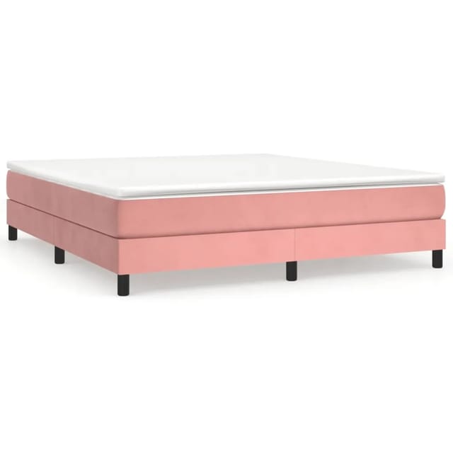 vidaXL Boxspringbett Rosa 160x200 cm Samt1370761