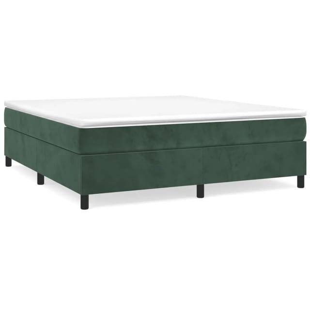vidaXL Boxspringbett Dunkelgrün 160x200 cm Samt1368038