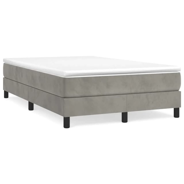 vidaXL Boxspringbett Hellgrau 120x200 cm Samt1371364