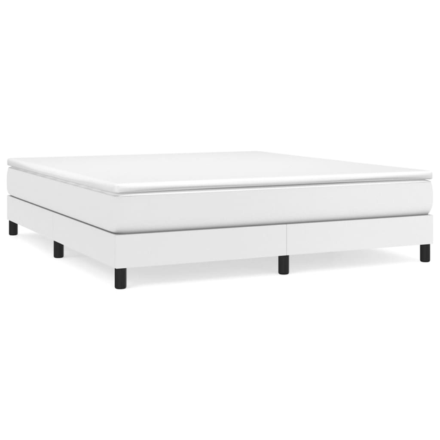 vidaXL Boxspringbett Weiß 180x200 cm Kunstleder1371015