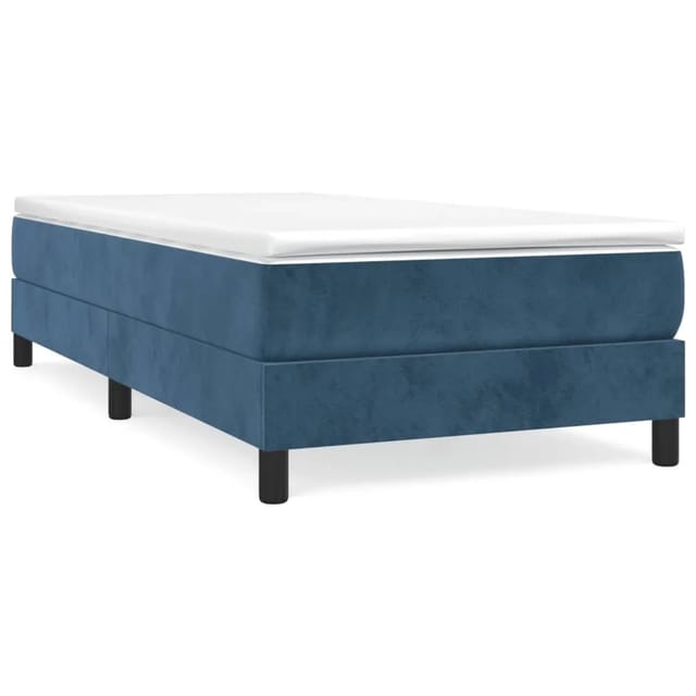 vidaXL Boxspringbett Dunkelblau 90x200 cm Samt1368820
