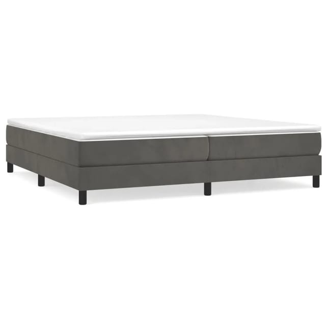 vidaXL Boxspringbett Dunkelgrau 200x200 cm Samt1368667