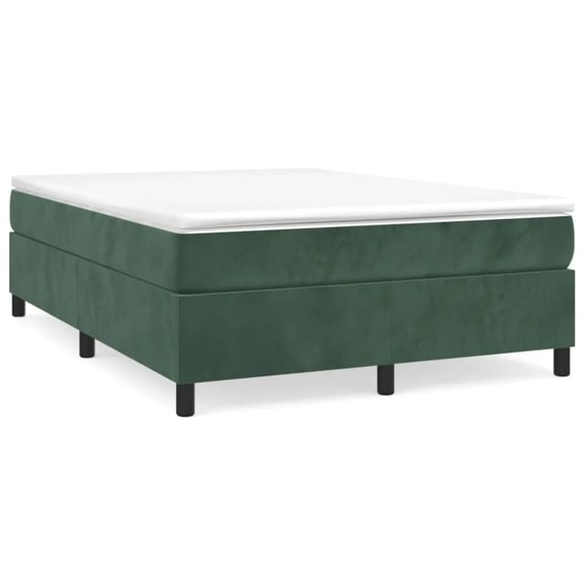 vidaXL Boxspringbett Dunkelgrün 140x190 cm Samt1366978