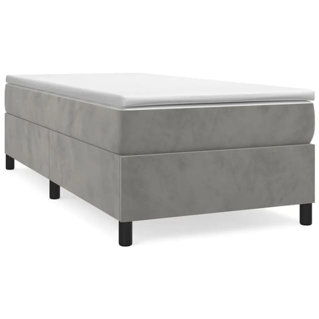 vidaXL Boxspringbett Hellgrau 80x200 cm Samt1371425