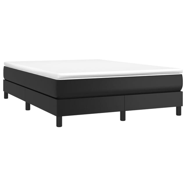 vidaXL Boxspringbett Schwarz 140x200 cm Kunstleder1371151