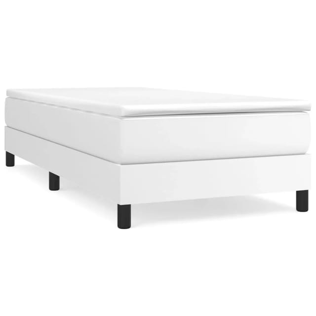 vidaXL Boxspringbett Weiß 100x200 cm Kunstleder1371020