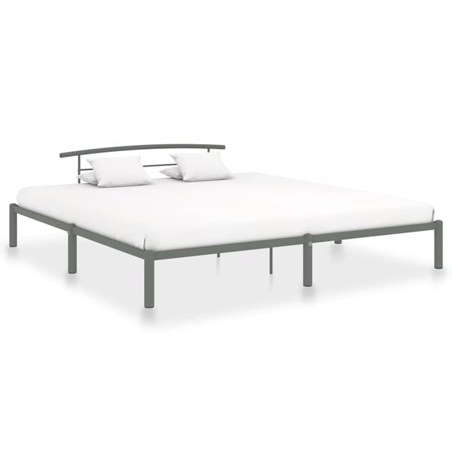 vidaXL Bettgestell Grau Metall 180x200 cm Modell 2618436