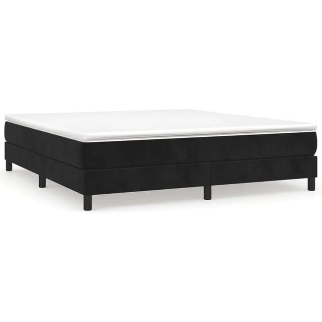 vidaXL Boxspringbett Schwarz 160x200 cm Samt1357767