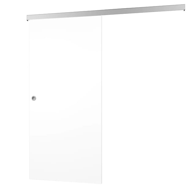 inova Holzschiebetür Weiß 900 x 2035 mm Komplettset mit Griffmuschel