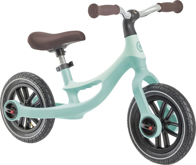 Globber Go Bike Elite Air Laufrad für Kinder 10 Zoll Luftbereifung Sattel Höhenverstellbar Mint