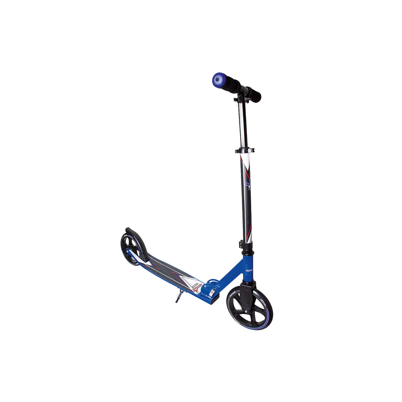 Muuwmi Aluminium Scooter Tretroller 205 mm ABEC 7 für Kinder und Erwachsene GS-Geprüft Höhenverstellbar Blau
