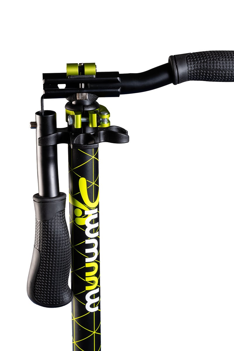 Muuwmi Aluminium Scooter Pro Tretroller 215 mm ABEC 7 Kinder und Erwachsene GS-Geprüft Höhenverstellbar New Lime