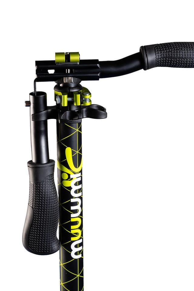 Muuwmi Aluminium Scooter Pro Tretroller 215 mm ABEC 7 Kinder und Erwachsene GS-Geprüft Höhenverstellbar New Lime