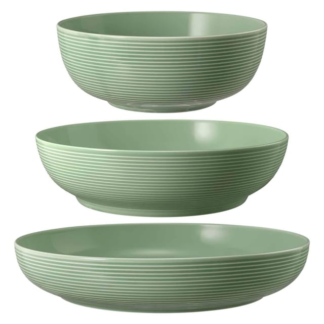 Seltmann Weiden Beat Coor Glaze Foodbowl Set 3-teilig Salbeigrün