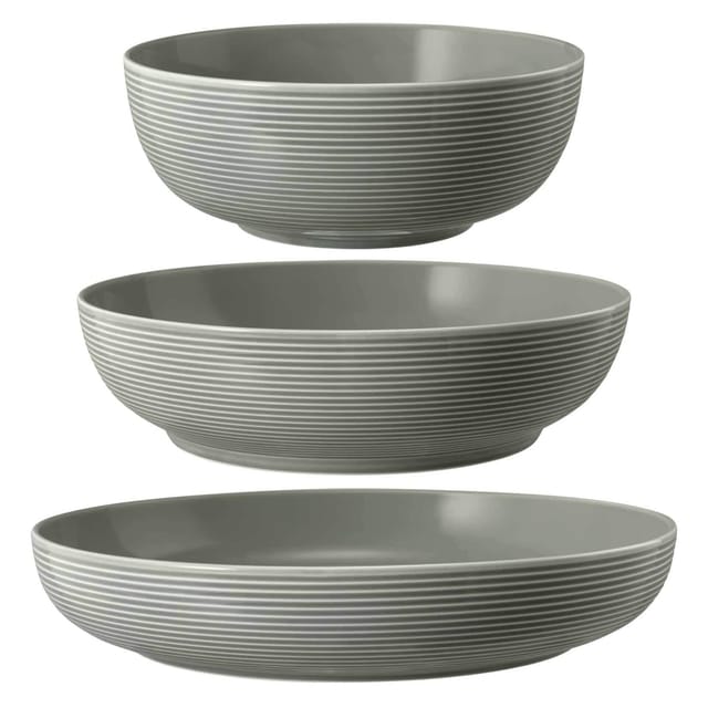 Seltmann Weiden Beat Coor Glaze Foodbowl Set 3-teilig Perlgrau